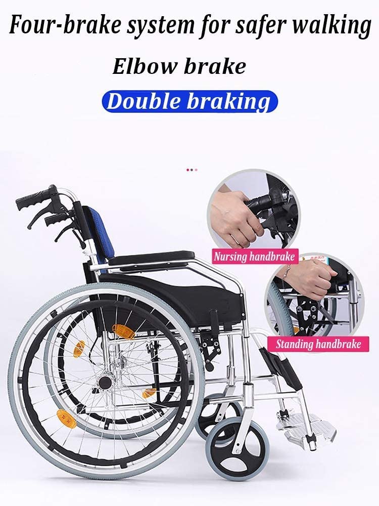 Wózek inwalidzki składany wózek inwalidzki ze stopu aluminium ręczny składany wózek inwalidzki ultralekki osoby starsze przenośny podróżny niepełnosprawny wózek dla osób starszych skuter plażowy wózek