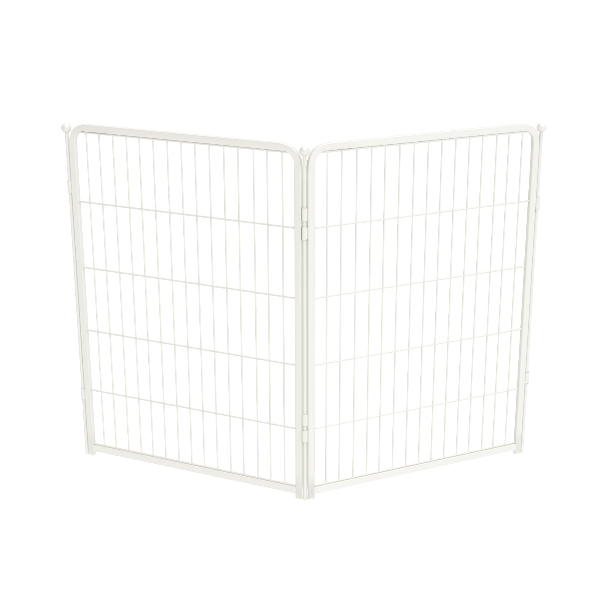 fxw Homeplus Unleashed Indoor Dog Playpen - Stress-Free and Safe Play, Heavy Duty 100cm Height 2 Panels Dog Pen for Medium and Large Dogs, White│Patent Pending