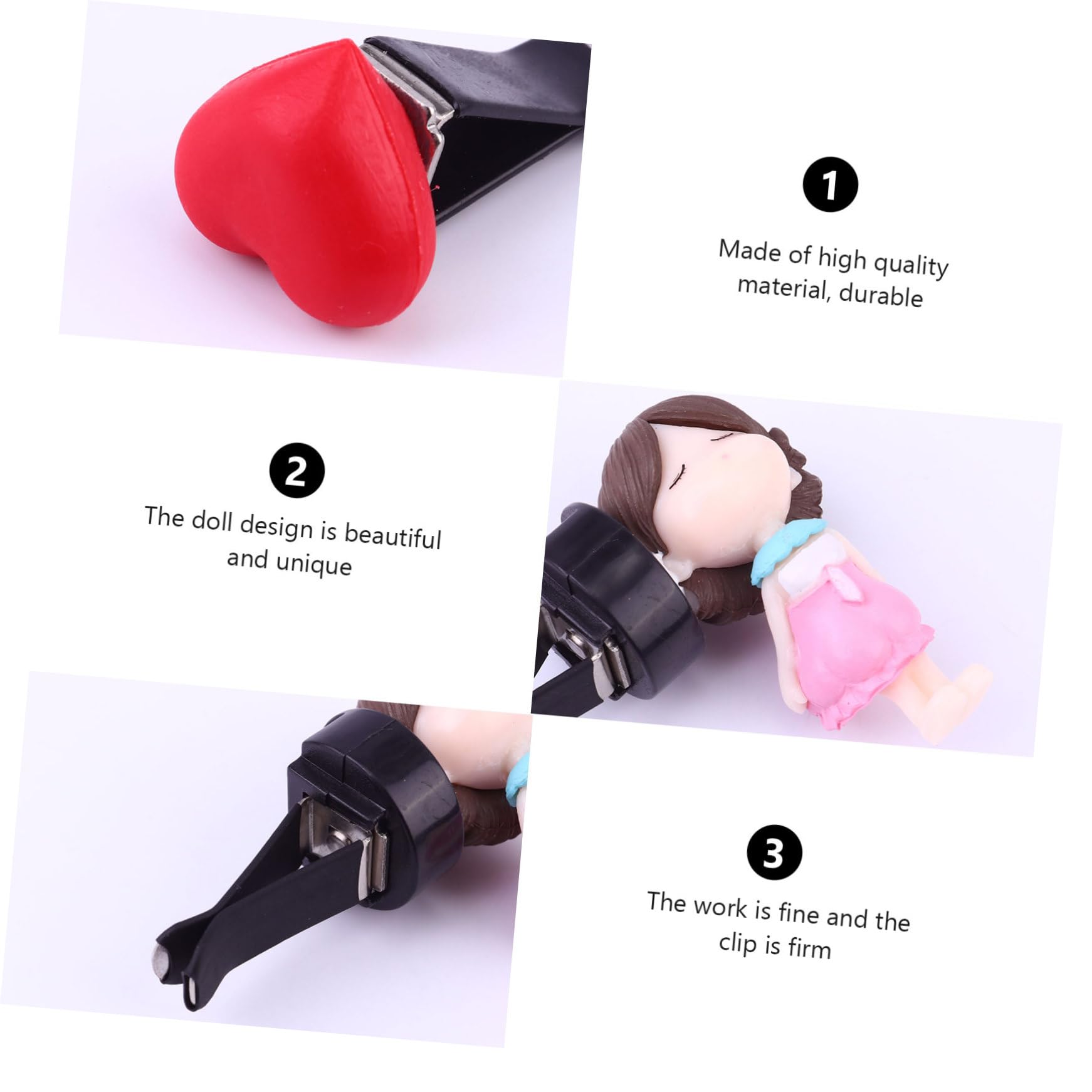Mobestech 3sets Clip Profumo Auto Forma Di Decorazione Creativa Per Con Design Adorabile e Cuore Diffusore Facile Da Usare Per Auto Ufficio e Camera Da Letto Realizzato Resistente e Durevole