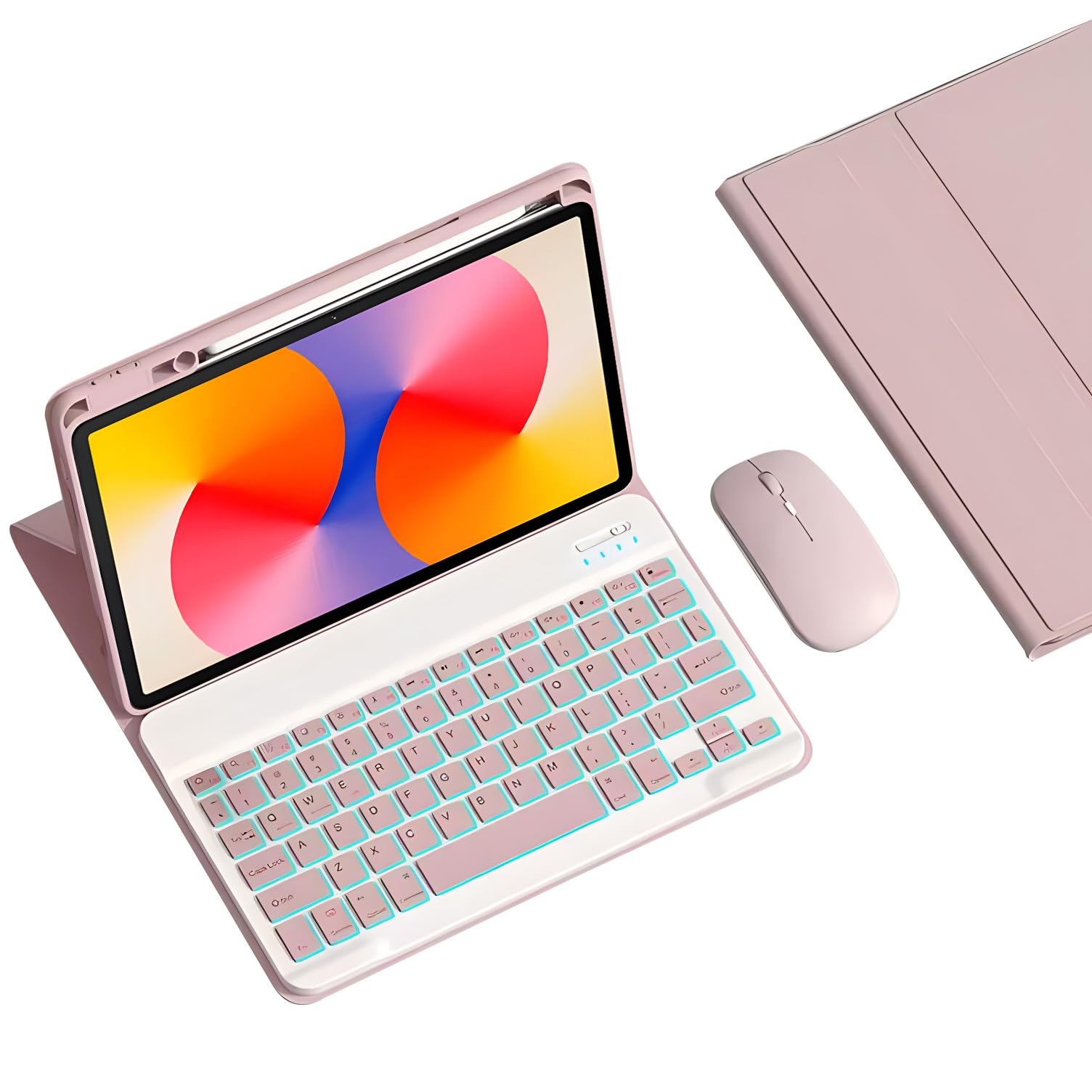 GYSDCAZ Spanish Ñ Keyboard Case for Huawei Matepad SE 11 Inch 2024, Backlit Detachable Wireless Bluetooth Keyboard with Pencil Holder, Tablet Mouse,