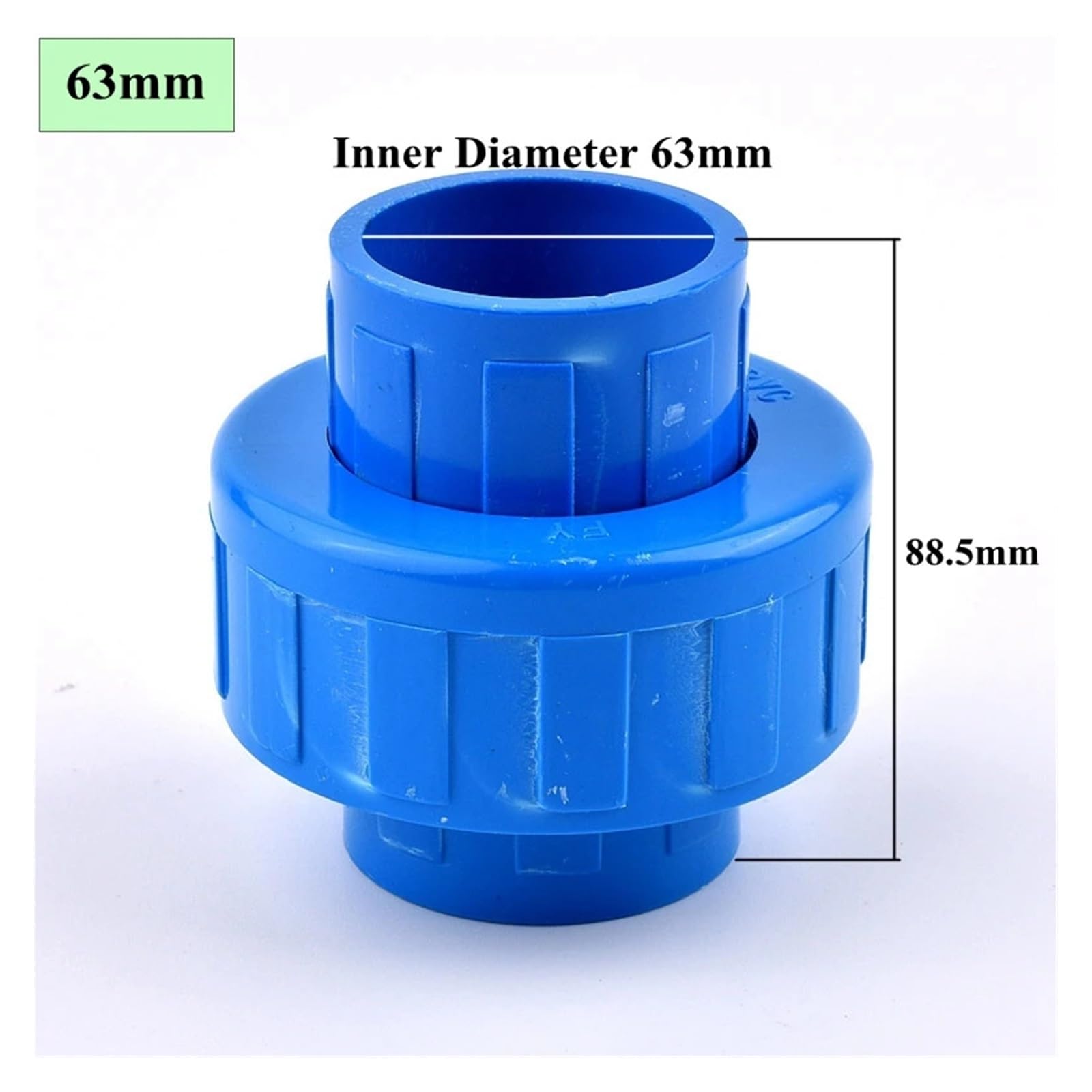1~20 pezzi Diametro interno 20~110mm PVC Tubo Unione Connettore Giardino Irrigazione Acquario Serbatoio di Pesce Tubo Adattatore di Irrigazione Raccordi(5pcs,Inner dia 63mm)