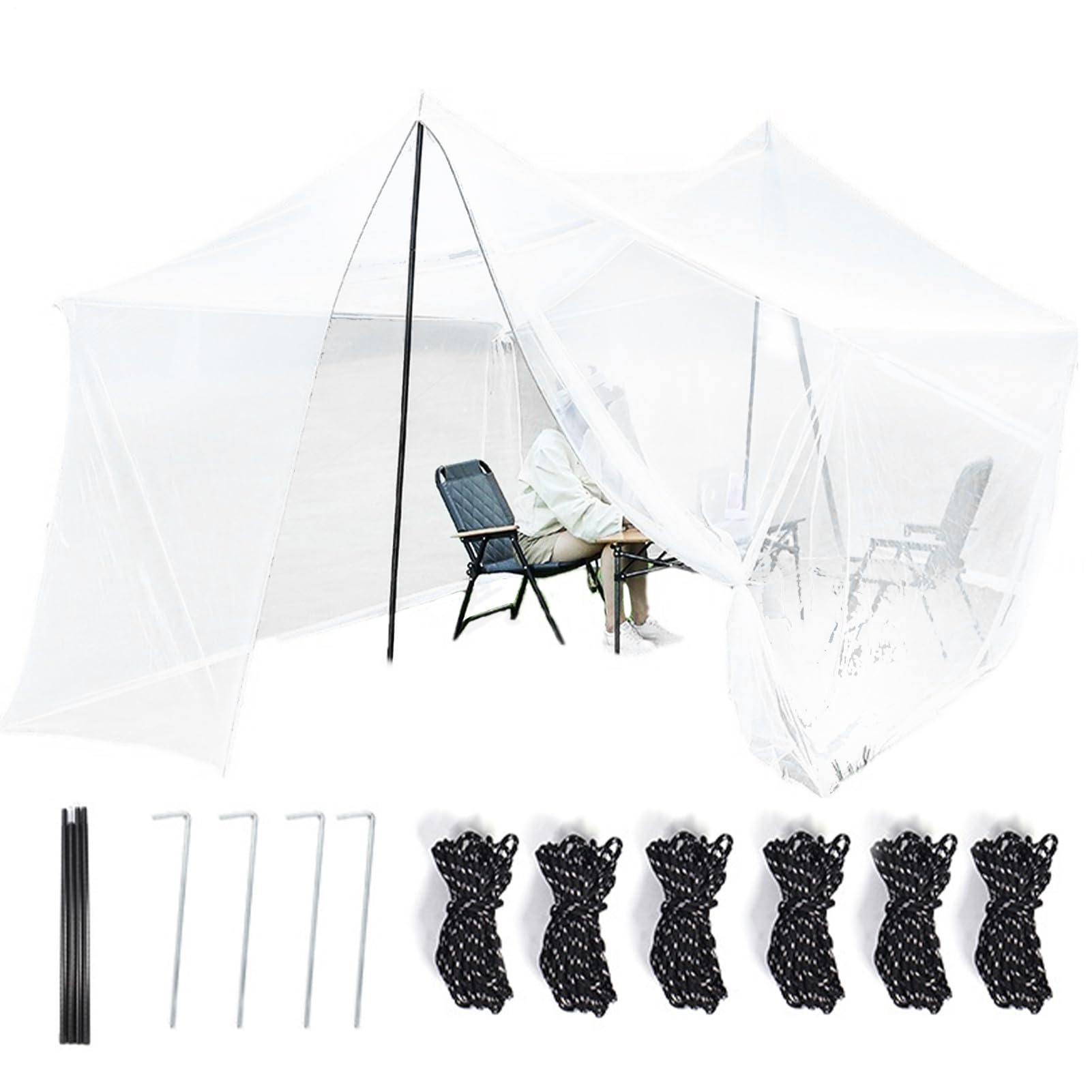 Filet Anti-moustiques pour terrasse - Tente en Maille extérieure
