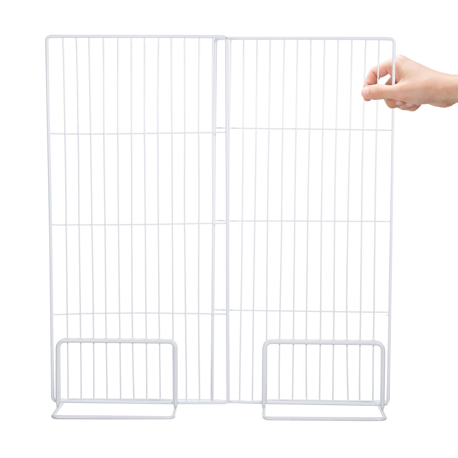 POPETPOP Divisori per Frigorifero in Ferro Regolabili da 37 a 44cm Superficie Facile da Pulire e Struttura Antiscivolo per Organizzazione Efficiente in Freezer e Supermercati