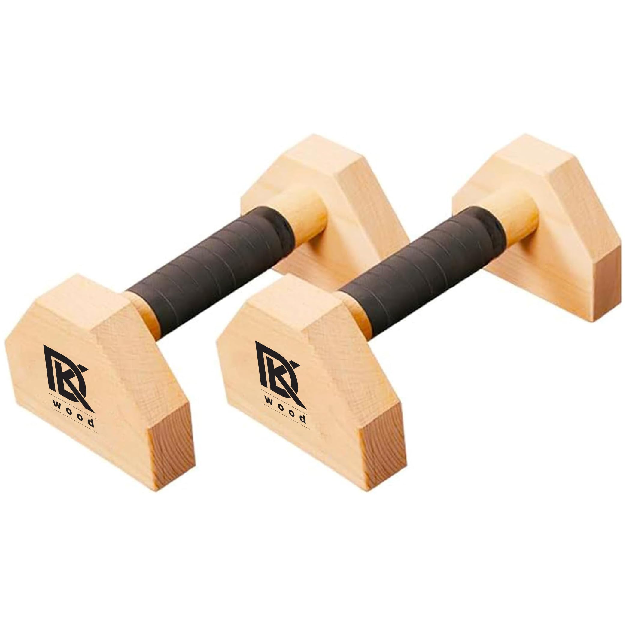 dk wood push up handles - 2 x joint-friendly & non-slip wooden push-up handles - calisthenics equipment for indoor & outdoor use - ideal for handstands & pushups