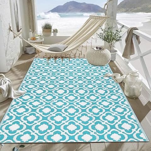 SHACOS Waterproof Outdoor Rug for Garden Cover