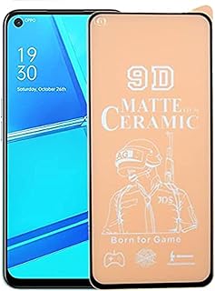 شاشة حماية نانو سيراميك بدرجة انحناء 9D ومضادة للبصمات والكسر لموبايل اوبو A52، شفاف