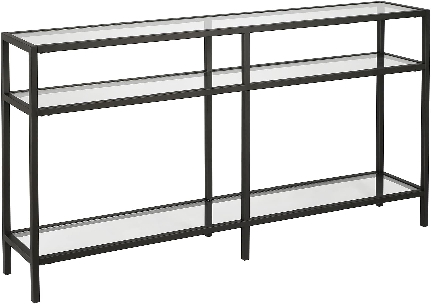 55" Wide Rectangular Console Table in Blackened Bronze, Entryway Table, Accent Table for Living Room, Hallway