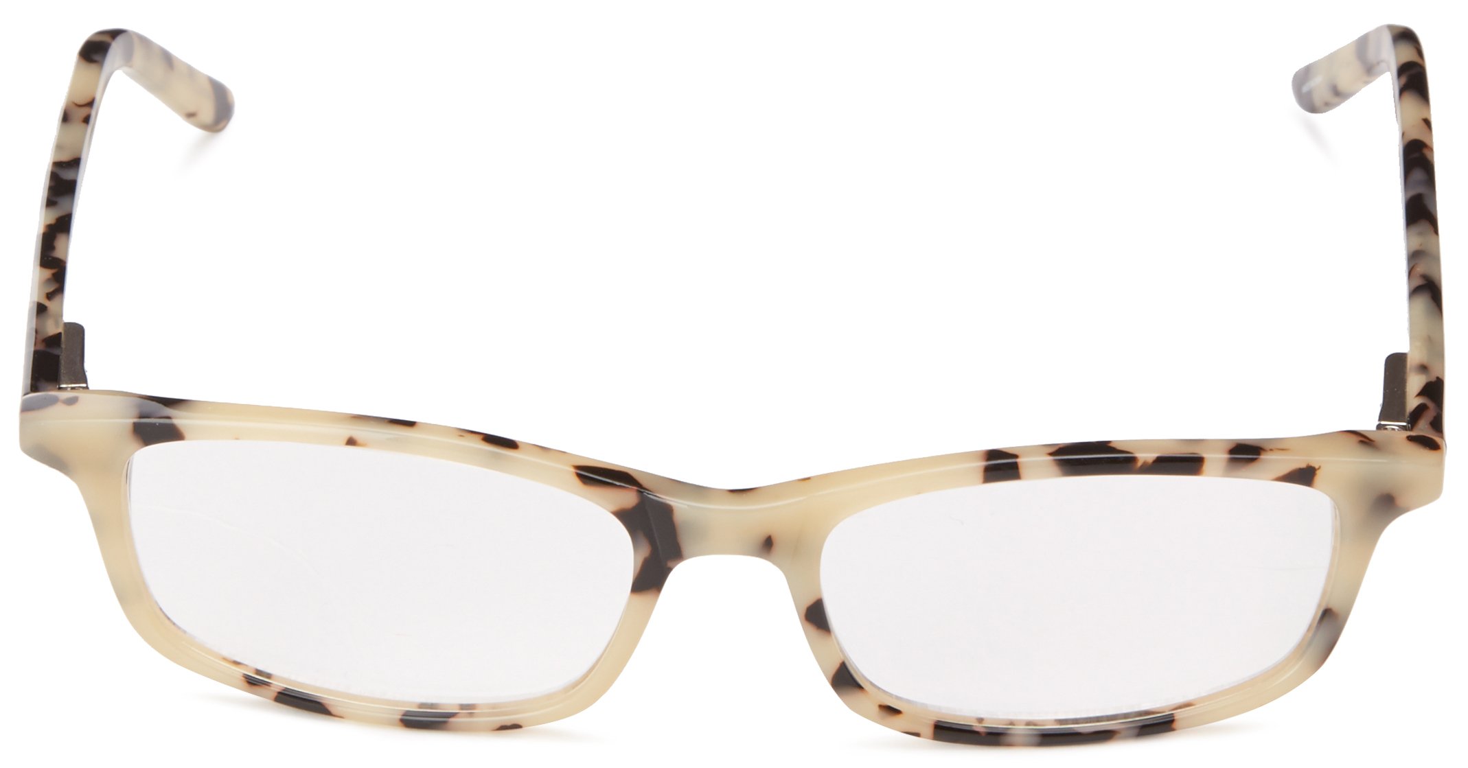 Kate Spade New York Women's Jodie Rectangular Reading Glasses, Milky Tortoise 25, 50 mm + 2.5