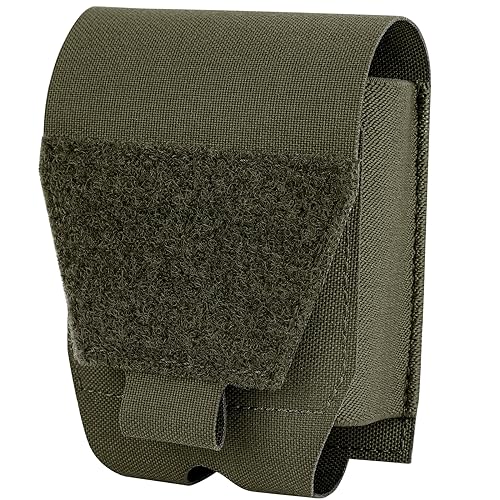 Handcuff Pouch, Molle Handcuffs Holder Hoslter Nylon Cuff Pouches Case for Duty Belt Tactical Vest Police Law Enforcement Security Officer Accessories fits Most Hand Cuffs - Ranger Green