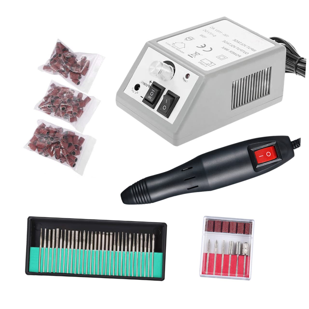 Perceuse à ongles électrique avec bandes de ponçage robustes et kit de manucure ergonomique