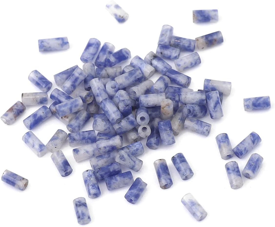 Natural Blue Sodalite Tube Beads Cylinder 2x4mm 38cm/Strand Stone Beads for Jewelry Making - Image 4