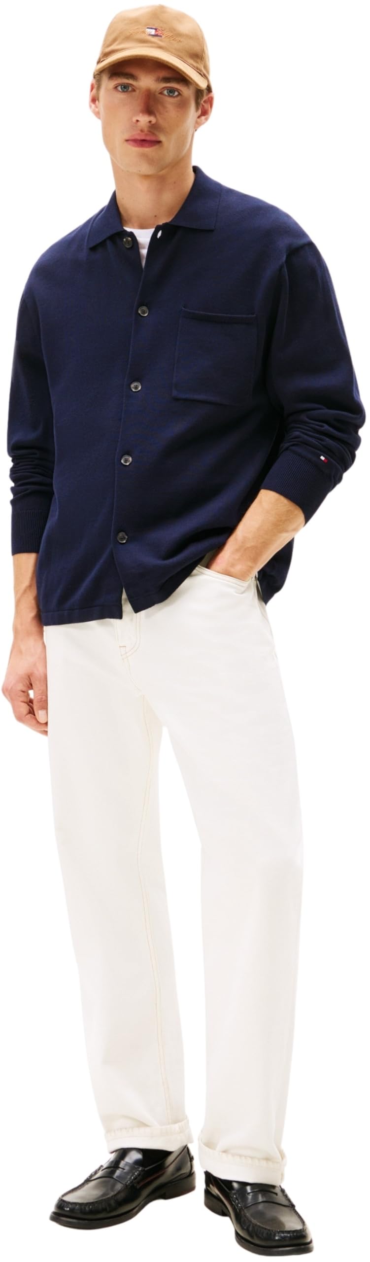 Tommy Hilfiger Essential Cotton LS Over Shirt Mw0mw40432 Otros suéteres Hombre (Pack de 1)
