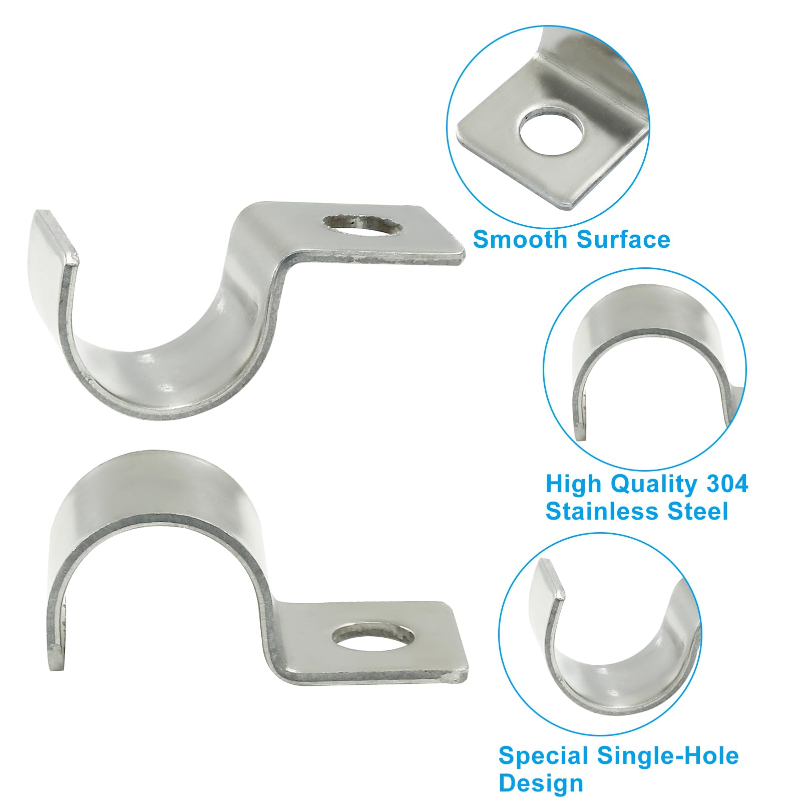 Cjueiom Stainless Steel Pipe Clips - Image 3