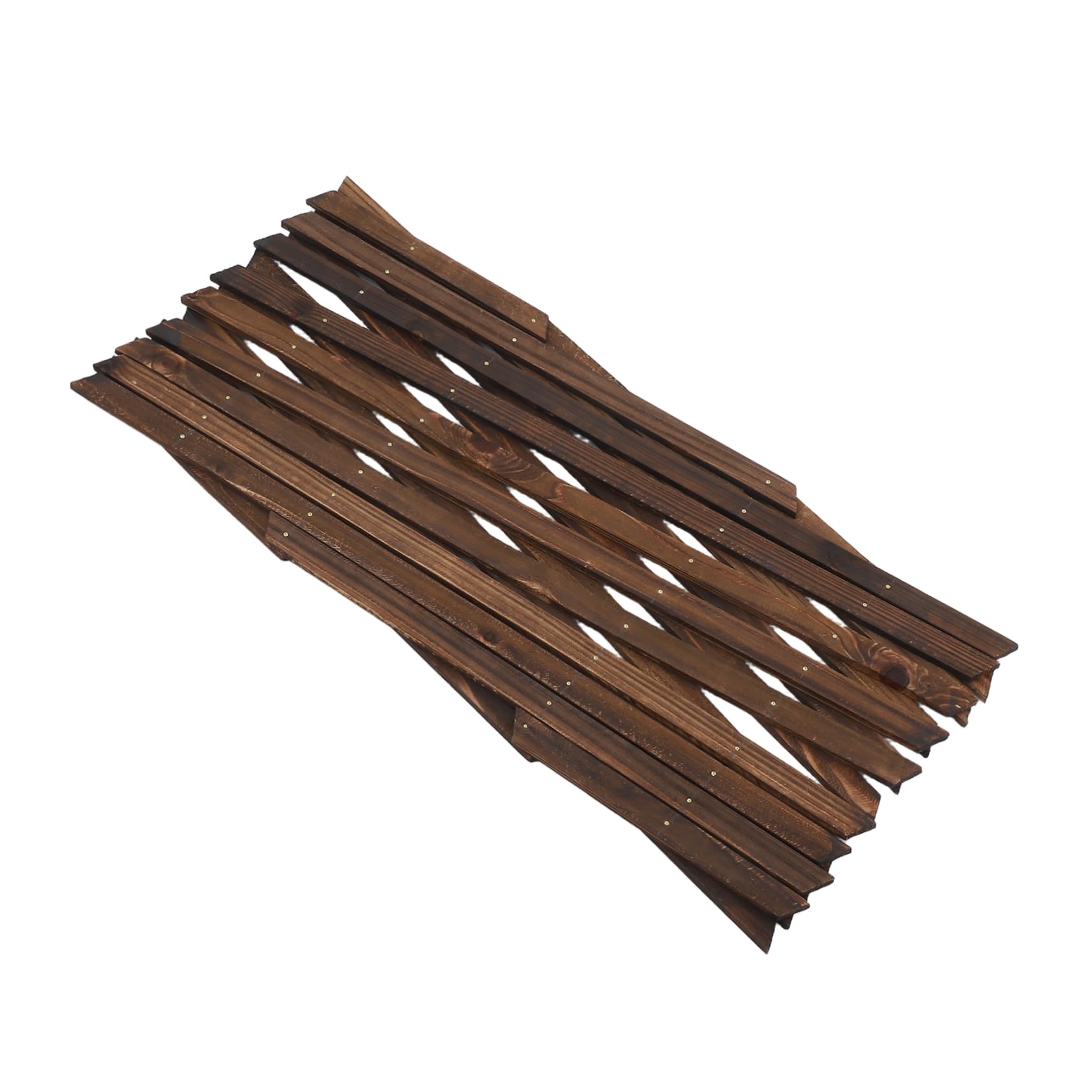 Treillis d'extérieur en bois carbonisé pour plantes grimpantes - 55 cm - Clôture d'intimité pour balcon, terrasse, cour, décoration et aménagement paysager de mariage