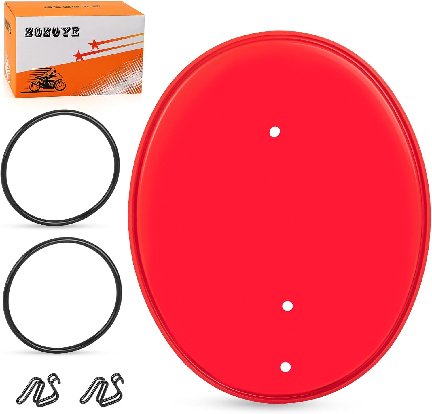 Red Front Number Plate with Clips & Bands for Honda Z50R 1979-1987
