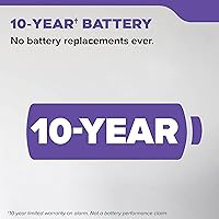 Vista 2 de Kidde Smoke and Carbon Monoxide Detector, 10-Year BatteryPowered, with Voice Alerts, LED Status Lights, 85 dB Alarm, 5 inches