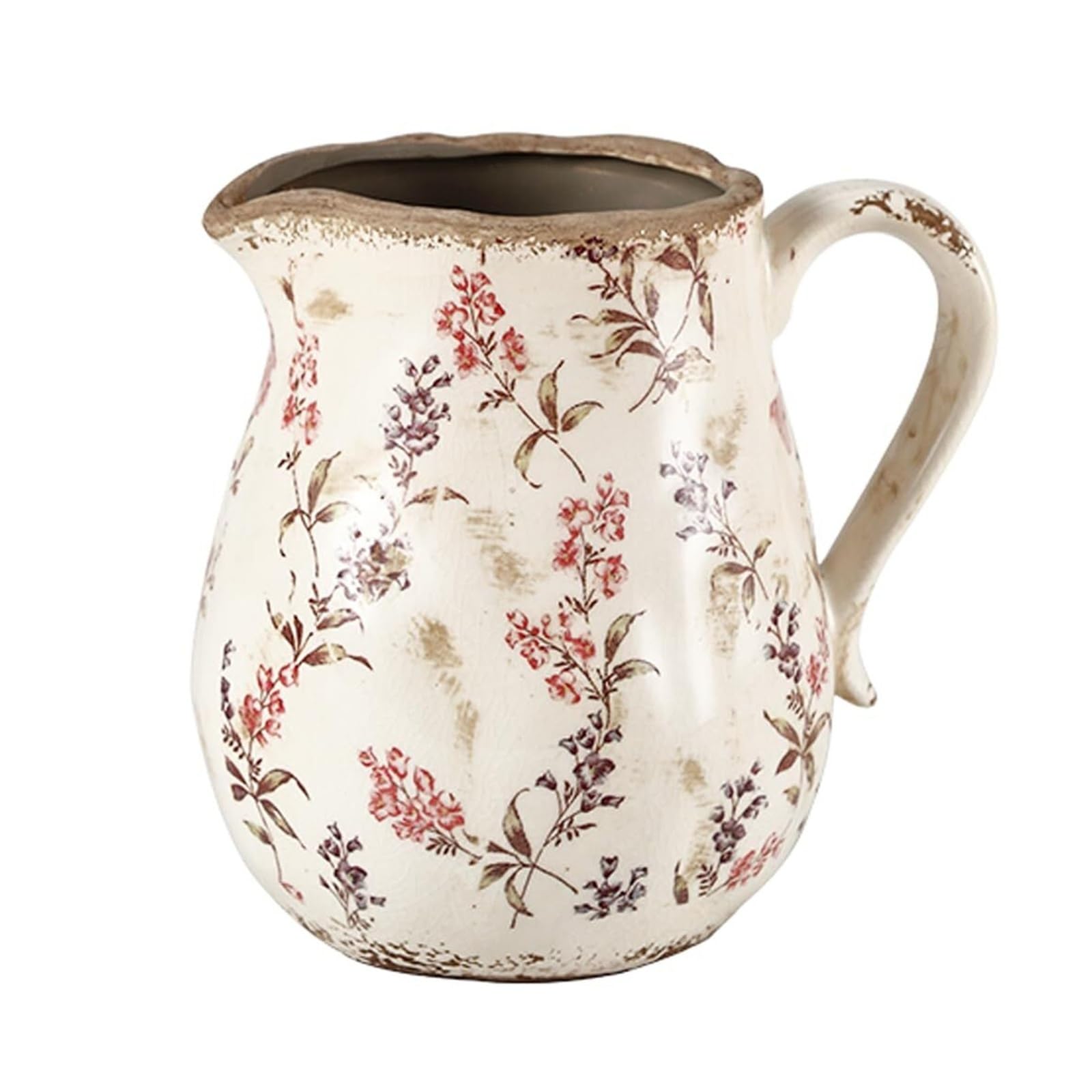 Pichet en céramique style Chinoiserie pour fleurir votre table de jardin ou votre salon