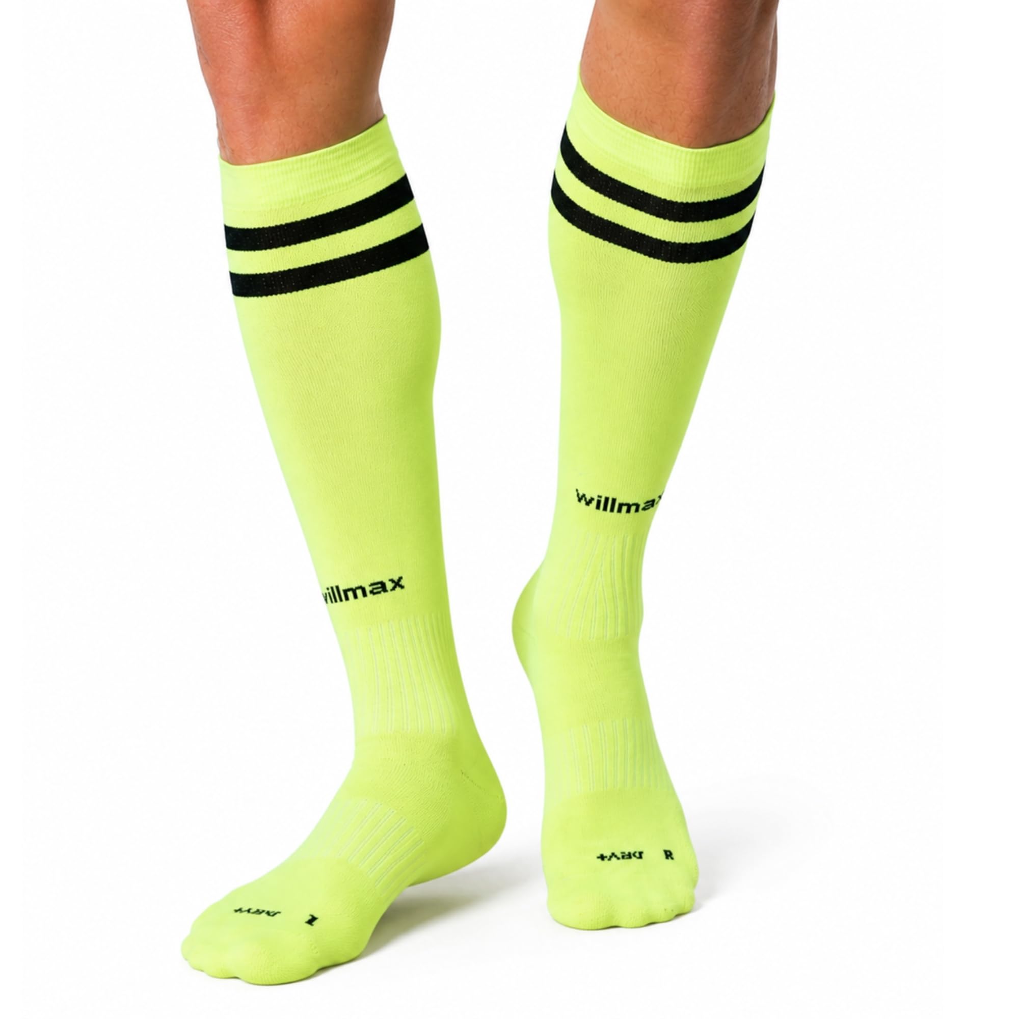 Knee Length Sports Socks for Men & Women with breathable stretch fit, ideal for gym, football, running, cycling, training, workouts, and daily active wear.-image-30