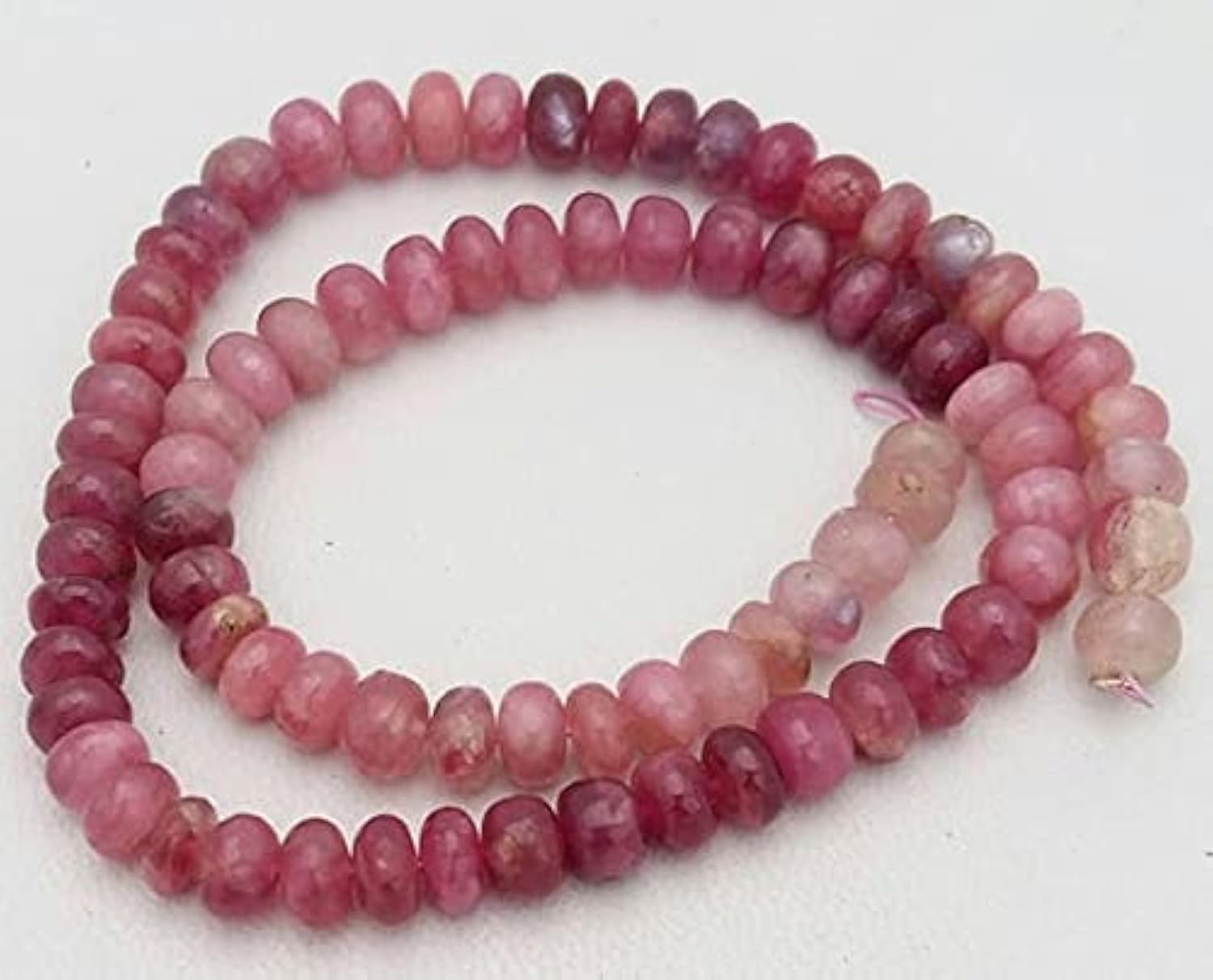 Tourmaline rose en fil de perles naturelles à offrir pour fabriquer un bijou personnalisé