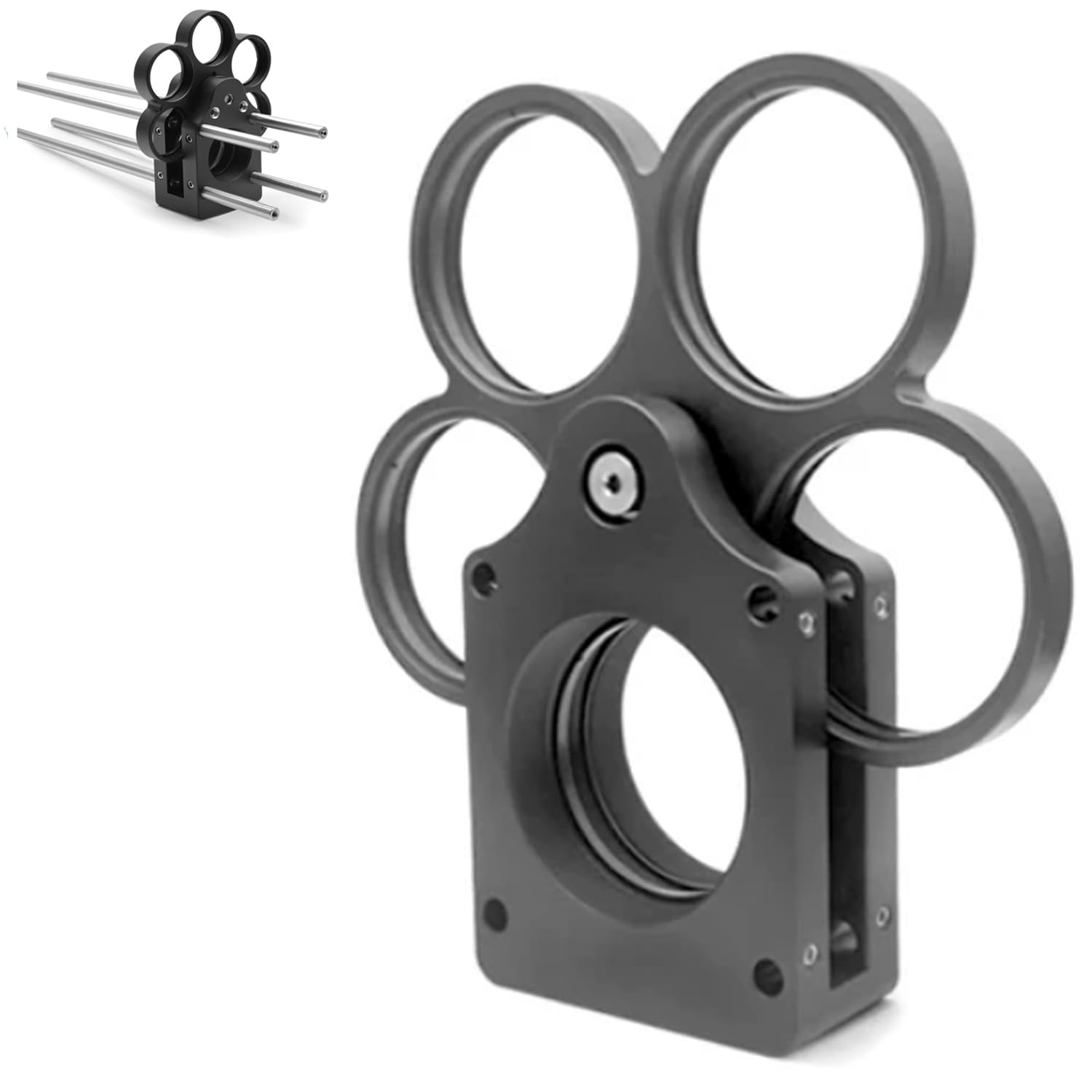 Rueda De Filtros De 1 Pulgada, Soporte Coaxial Tipo Jaula De 5/6 Posiciones, Equipado Con Orificios De Montaje Roscados M4/M6, Para Telescopio - Observación De Planetas, Lunas Y Nebulosas, Negr