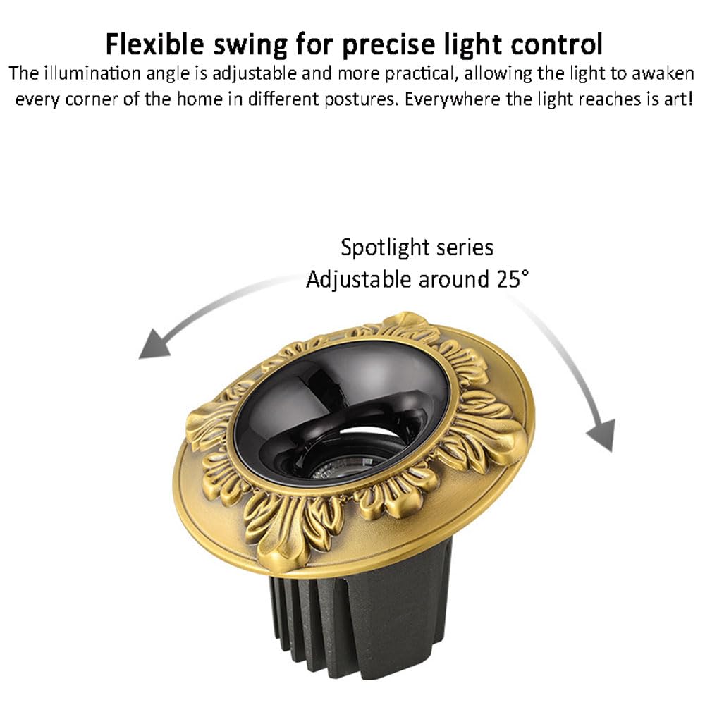 Spot encastré LED 4,5 Pouces, 6 W, 8 W, 10 W, 12 W, 14 W, projecteur COB, température de Couleur sélectionnable 3 000 K/4 000 K/6 000 K, IRC 90, plafonnier LED, 6 000 K,6000k-12W