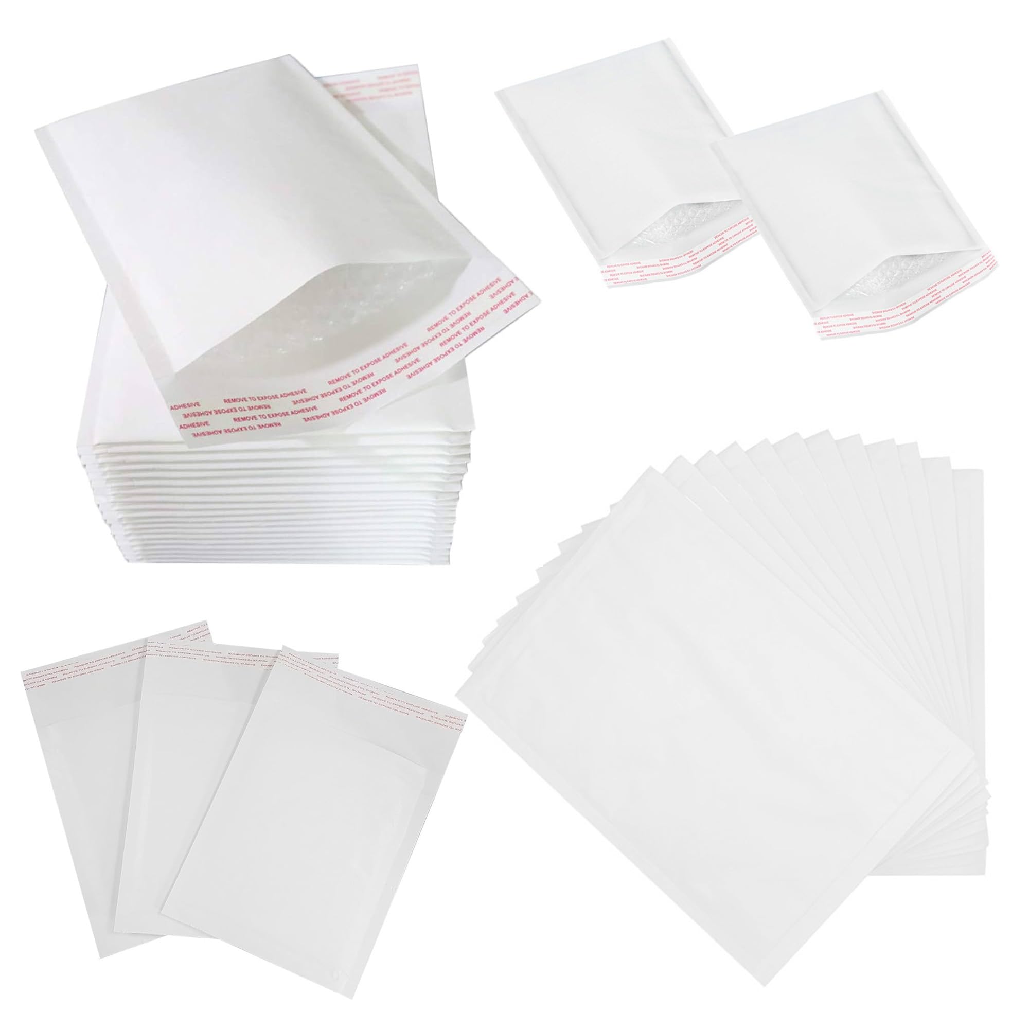 Plain White Strong Secure Bubble Lined Protective Cushioned Lightweight Peel & Seal Padded Envelopes (100, Size 3 (150 x 215))