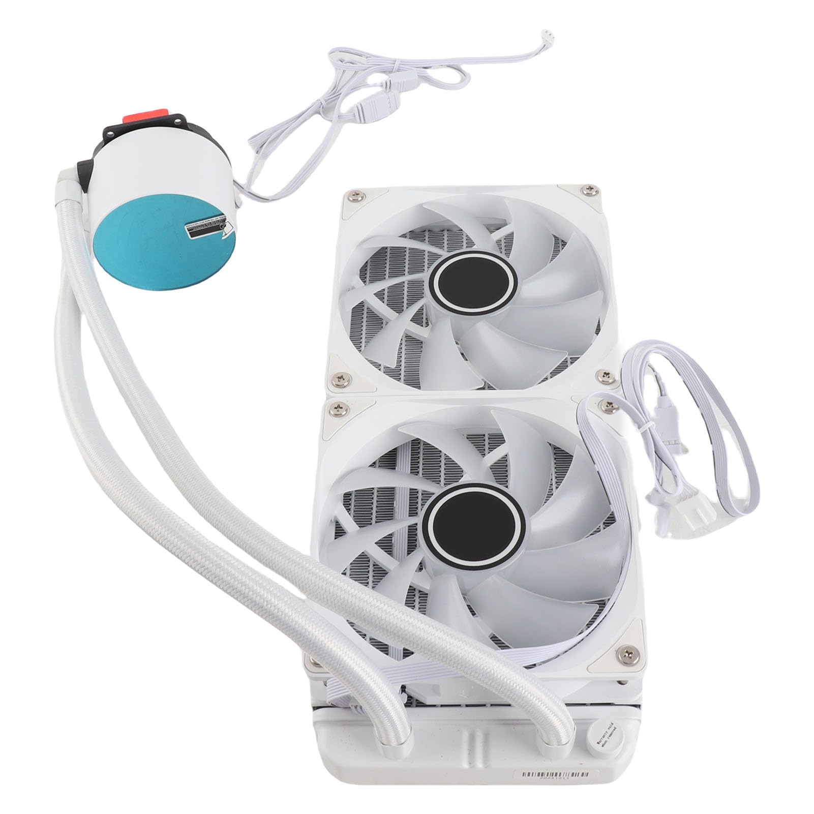 Bewinner Chłodnica Cieczowa Procesora 240 Mm, Dwa Wentylatory 120 Mm PWM ARGB, Cicha Pompa 23 DBA, Kompatybilna z Gniazdami LGA1700/1200/115x i AM4/AM5, Uniwersalny Zestaw Chłodzenia wodą (WHITE)