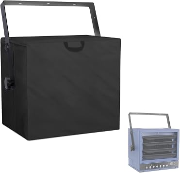 Electric Garage Heater Cover,Suitable for Most Brands for Garage,Workshop,Shop,Heavy Duty Industrial Heaters Cover.Ideal for dustproof(Only cover,Black)