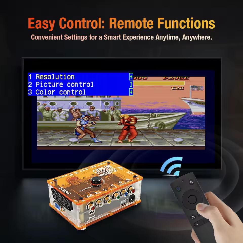 Miniatura 6 de TicKnot ODV-GBS-C - Mini convertidor de video RGBS ScartYPbPr a HDMI y VGA Upscaler para consola de juegos retro PS2N64DreamcastSaturno con cero