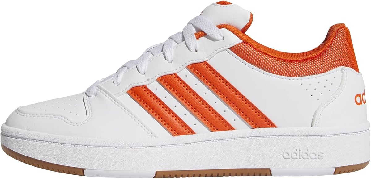 adidas Womens Hoops Classic Lace Up Sneakers Shoes Casual - White