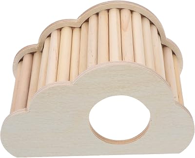 Wooden Ladder Bridge Hamster Hideout with Climbing Ladder: Climbing Toy Habitat Decor for Hamsters Gerbils Mice Guinea Pig House