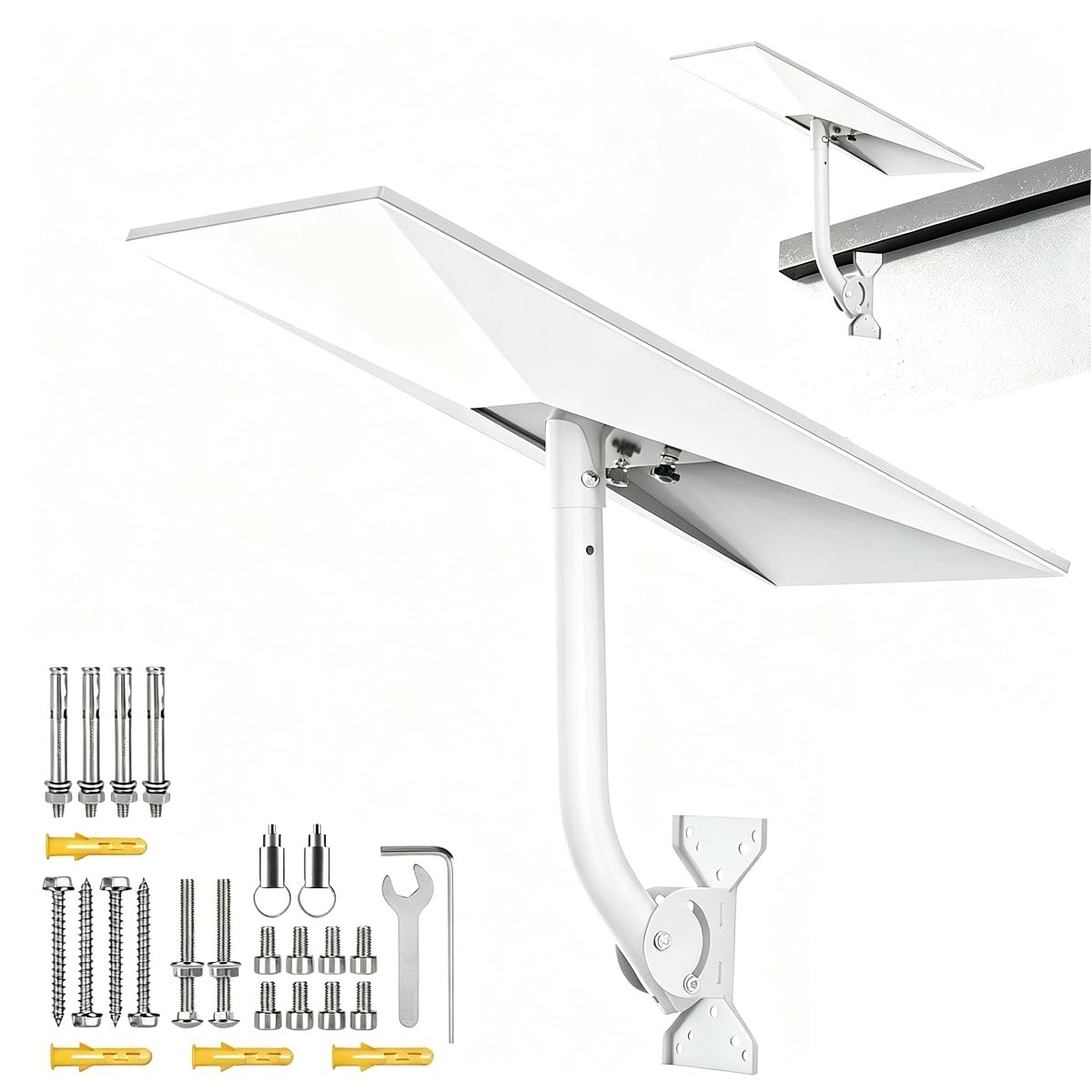 Starlink - Kit di montaggio standard Starlink per tettuccio Starlink Gen 3, in lega metallica, con adattatore per tubi Starlink Gen 3, angolo regolabile, colore bianco
