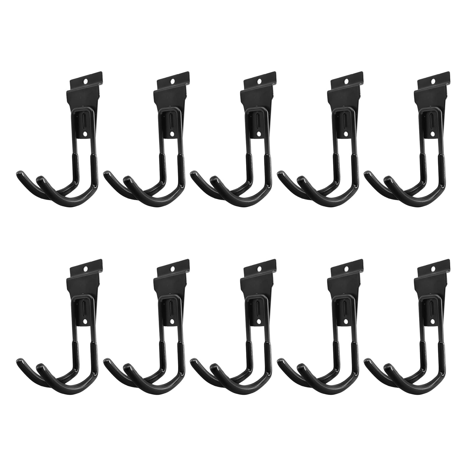 Kalttoy J Hooks for Slatwall and Track Systems, Heavy Duty Steel Garage Hooks for Hangings Garden Hose and Tools, Rustproof Storage for Workshop and Shed Strong J