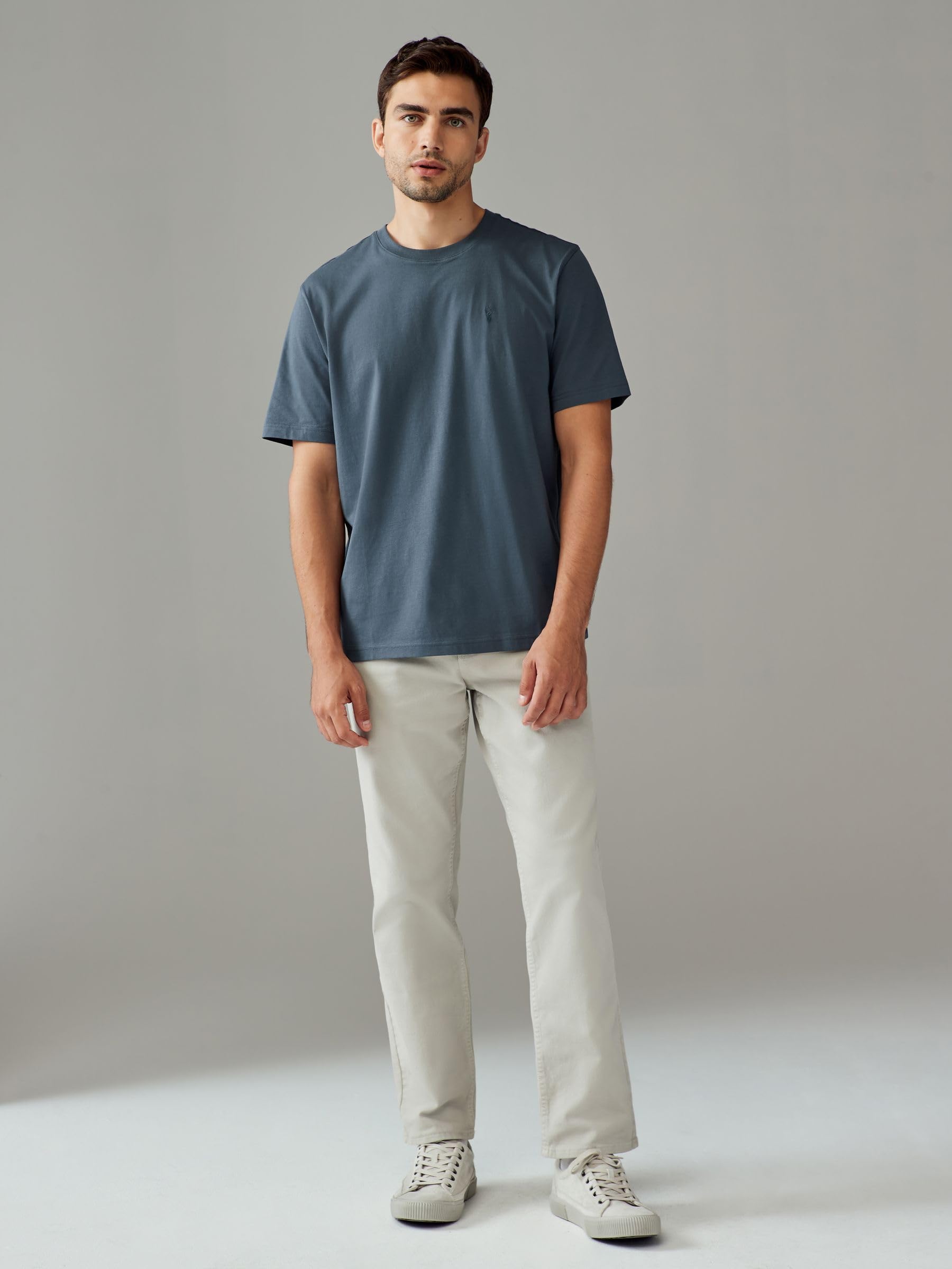 NEXT Camisetas para Hombre, Cuello Redondo, 100% Algodón, Pack de 4 Camisetas