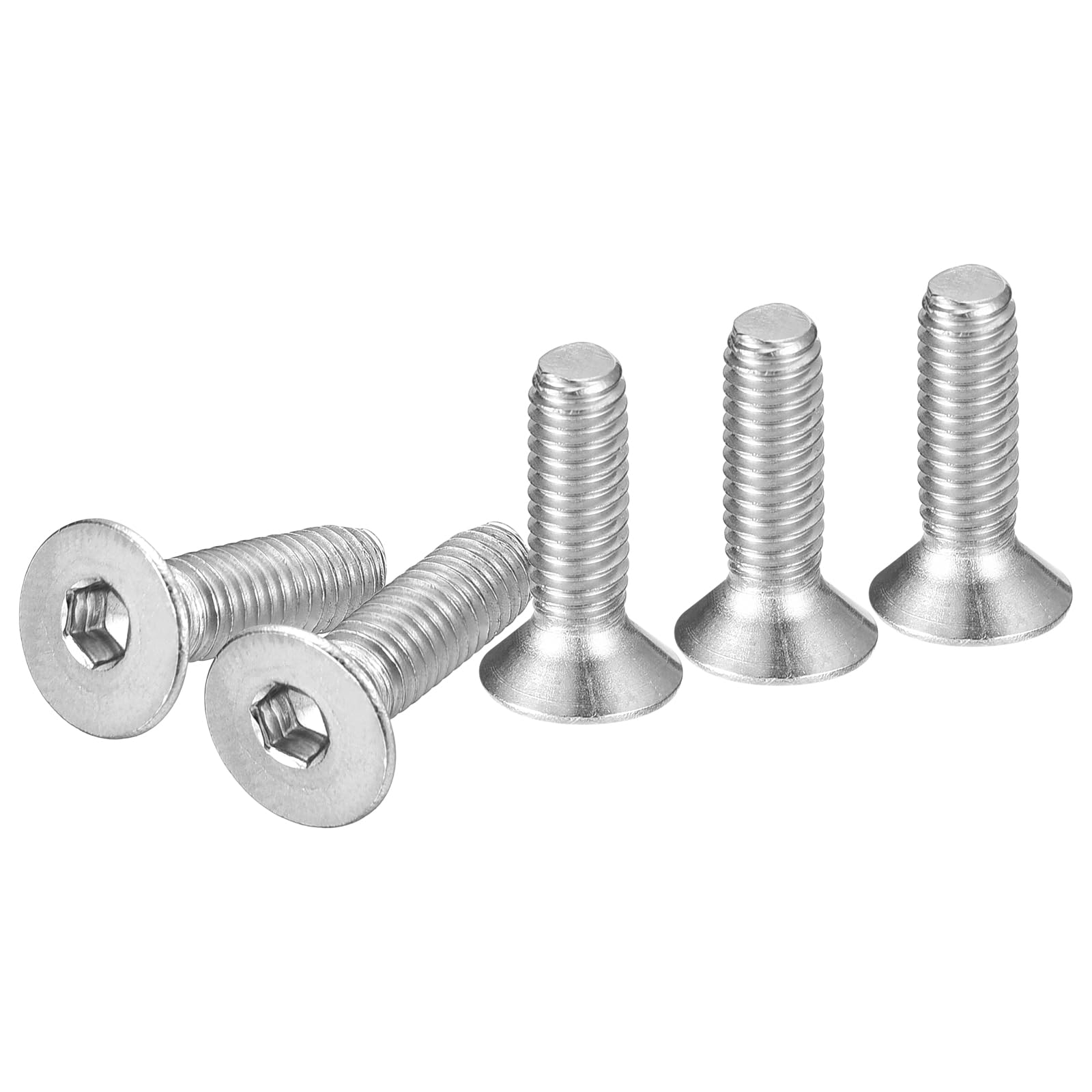 DTGN M4-0.7 x 14mm Flat Head Socket Cap Screws, 100 Pack 304 Stainless Steel Hex Socket Flat Head Screws, Full Thread