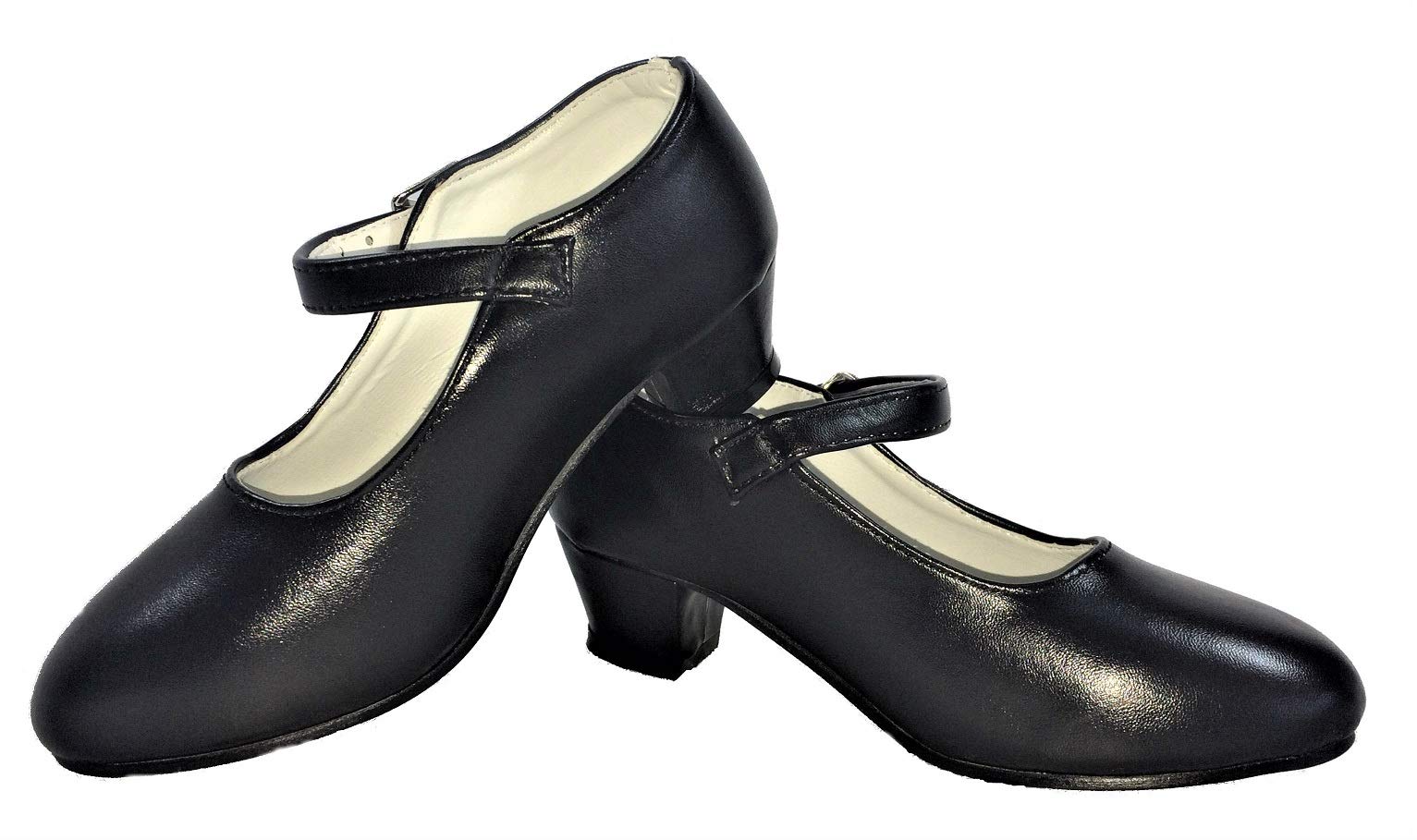 LBA Zapatos de Flamenco, Sevillanas, Danza, Baile, Niñas y Mujeres. Color Negro.