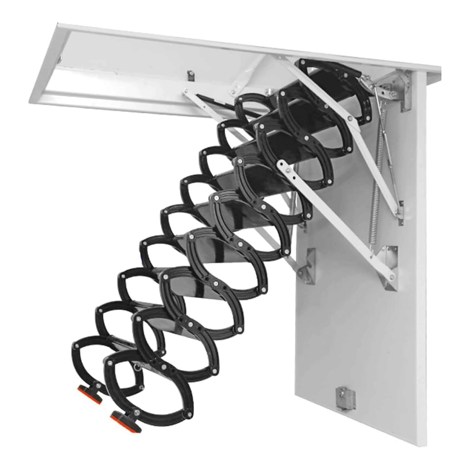 MUYRJLZX Attic Stair Electric Attic Ceiling Ladder Alloy Ceiling Stairs Pull Down Extension Ladder Folding Loft Ladder Telescopic Safe Non-Slip(70 * 120cm)