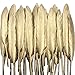 Coceca 55pcs 4-6 Inches Gold Feathers for Various Crafts, Birthday Parties, Wedding and Party Dress Ups