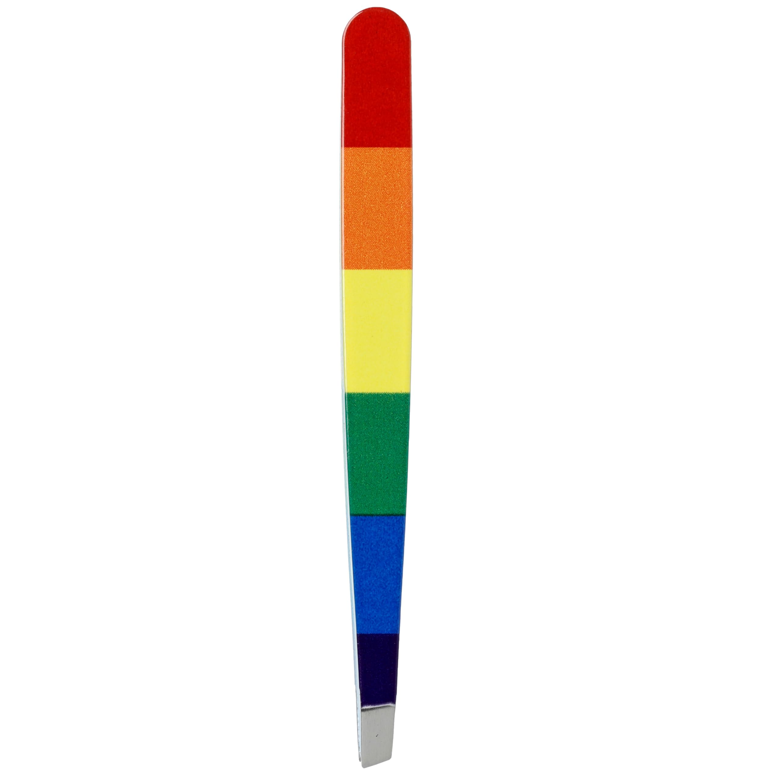 Puckator Girls Somewhere Rainbow Tweezers - Sharp Thin Fine Kids Mini Ingrown Hair Tweezers - Stocking Fillers - Tweezer For Facial Hair Women Chin - Small Gift - Splinter Removal