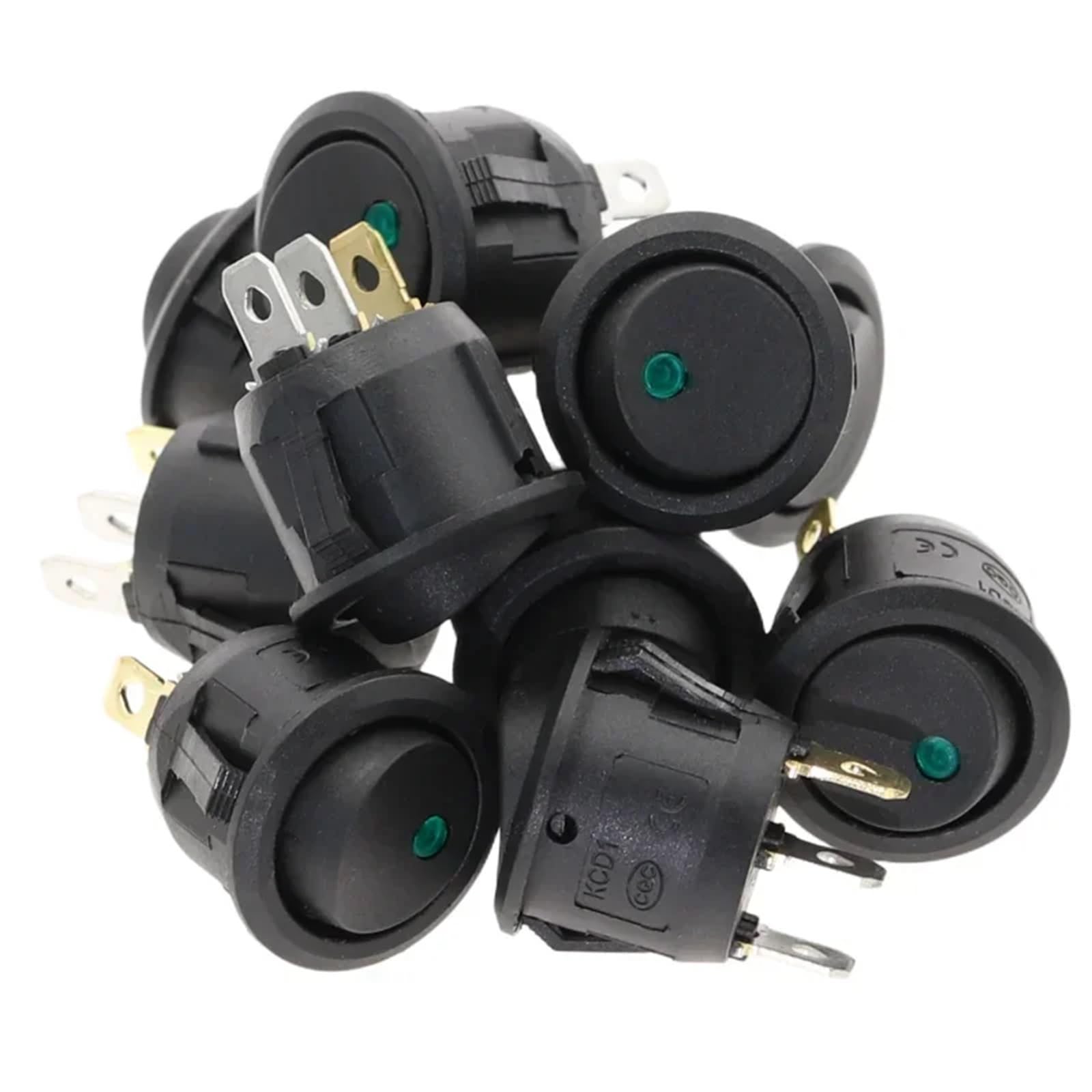 Interruptor LED verde de 20mm para salpicadero de coche y proyectos camper 7