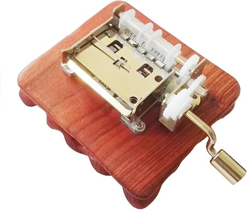 Miniatura 11 de FnLy Caja musical de madera tallada vintage de 30 notas, caja de regalo de música con manivela de mano, crea tu propia melodía musical Nota