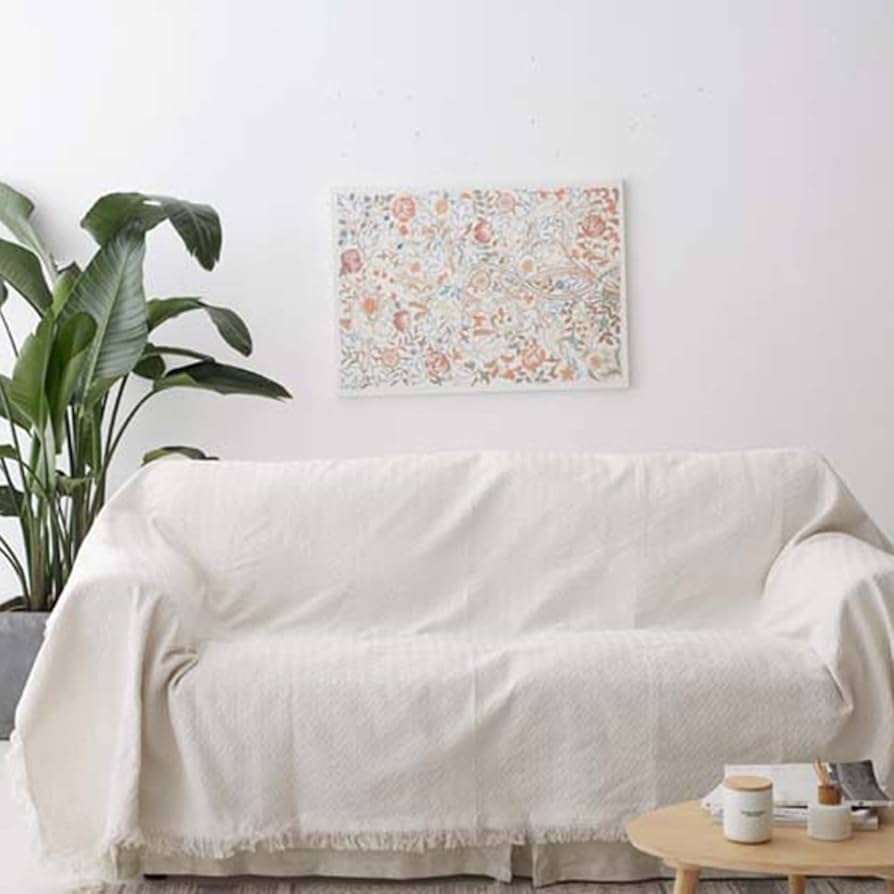 Amazon｜マルチカバー 北欧風 ソファーカバー モダン 無地 ベッド