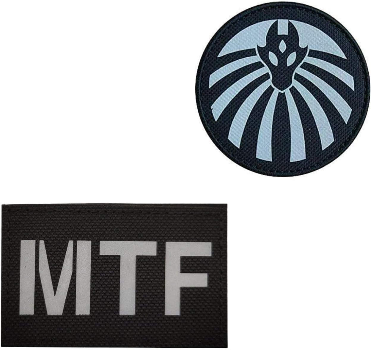 Reflective SCP MTF Patch,Special Containment Procedures Foundation Logo 3D,Embroidered Tactical Morale Military Patches Hook and Loop (2PCS C)