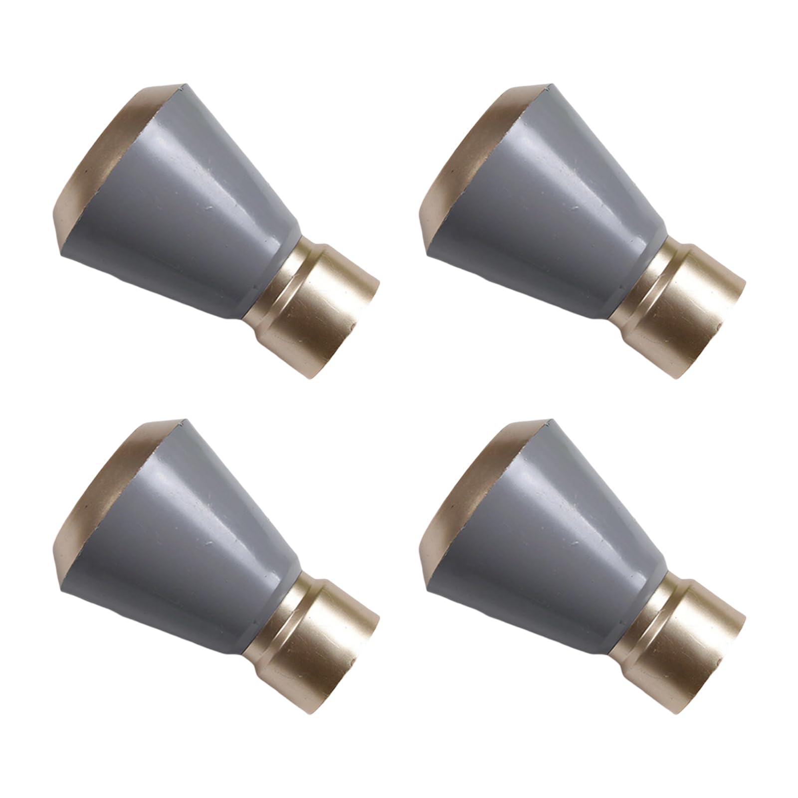 Nucelit Model B Gray Blue Of 4 Stylish Simple Styles Curtain Rod Finials With Easy Installation Curtain Rod End Caps For Enhances Home Aesthetics Home Decors Finials