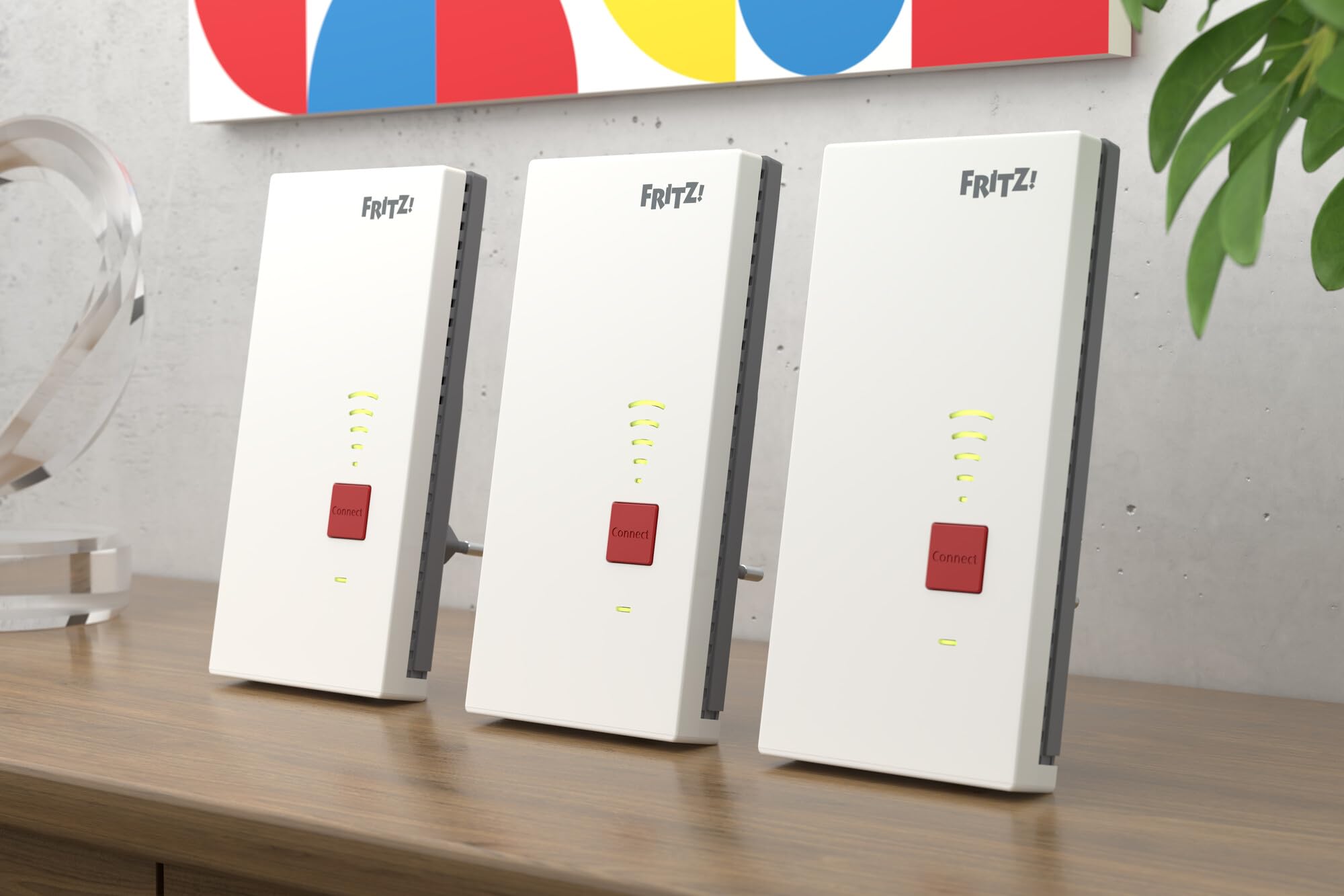 FRITZ!Mesh Set 2700 da 3 | Per 5-7 stanze | Wi-Fi 7 fino a 6,5 Gbit/s | Wi-Fi dual-band (2,4+5 GHz), top speed per streaming e gaming, ideale per router e modem per fibra (ONT), Made in Europe