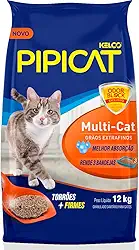Pipicat 12 kg - Areia Higiênica Multicat para Gatos