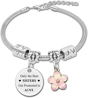 Stainless steel promoted-to-auntie bracelet