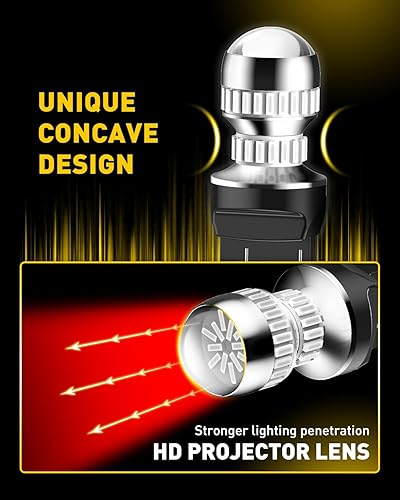 Miniatura 32 de AUXITO Bombilla LED blanca 1157, 400% superbrillante, 2057 2357 7528 BAY15D, bombillas LED para respaldo, señal inversa, intermitente, Blanco