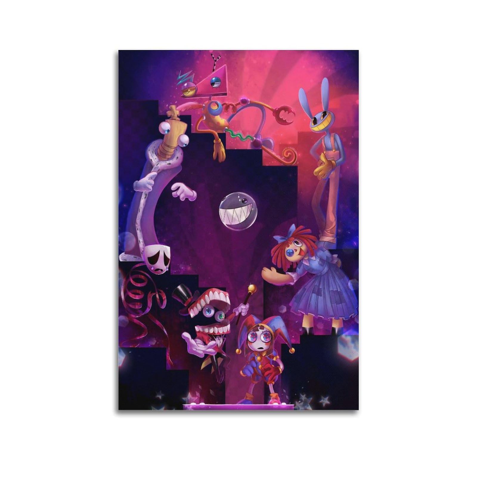 Poster Su Tela The Amazing Digital Circus 30x45 Cm – Decorazione Da Parete, Impermeabile E Anti-Sbiadimento