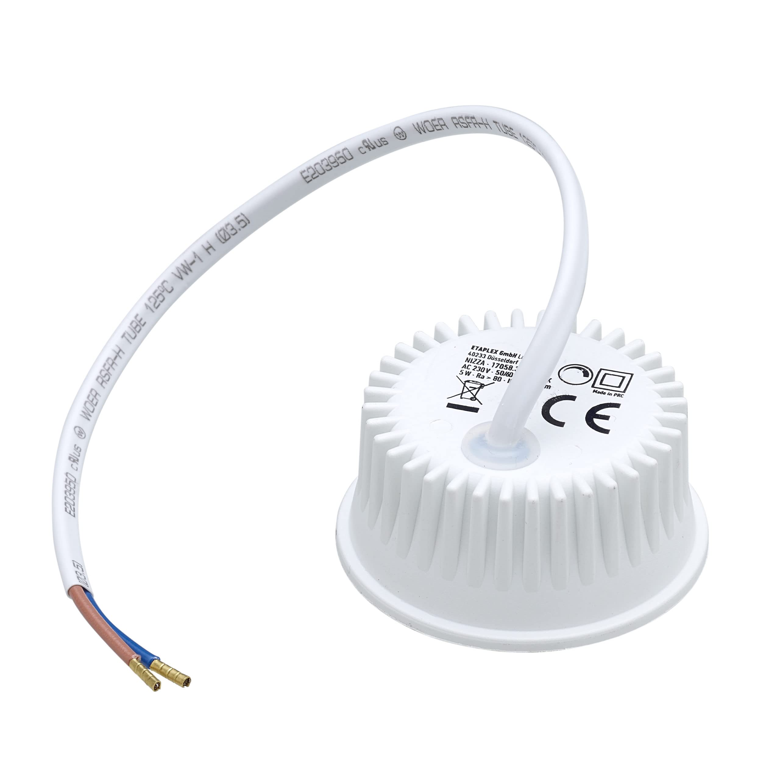 Oktaplex 12er Set Nizza LED Modul 230V 3-Stufen dimmbar GU10 Ersatz flach | 4,8W, 2700K Warmweiß, 380lm, 23mm Einbautiefe Einbauspot Einbauleuchte